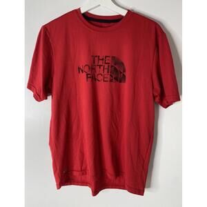 North Face Men’s Vapor Wick  Active T-Shirt Size XL Red Black Short Sleeve